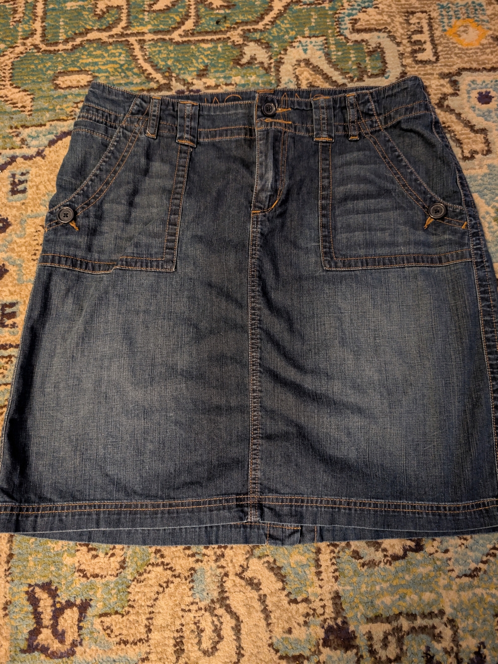 Jag Jeans Dark Blue Denim Mini Skirt with Front Pocket Detail